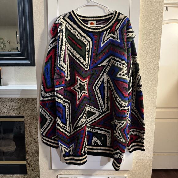 NWT Farm Rio Mystic Trip Oversized Wool Blend Sweater Knit Mini Dress Size XL - Picture 4 of 11